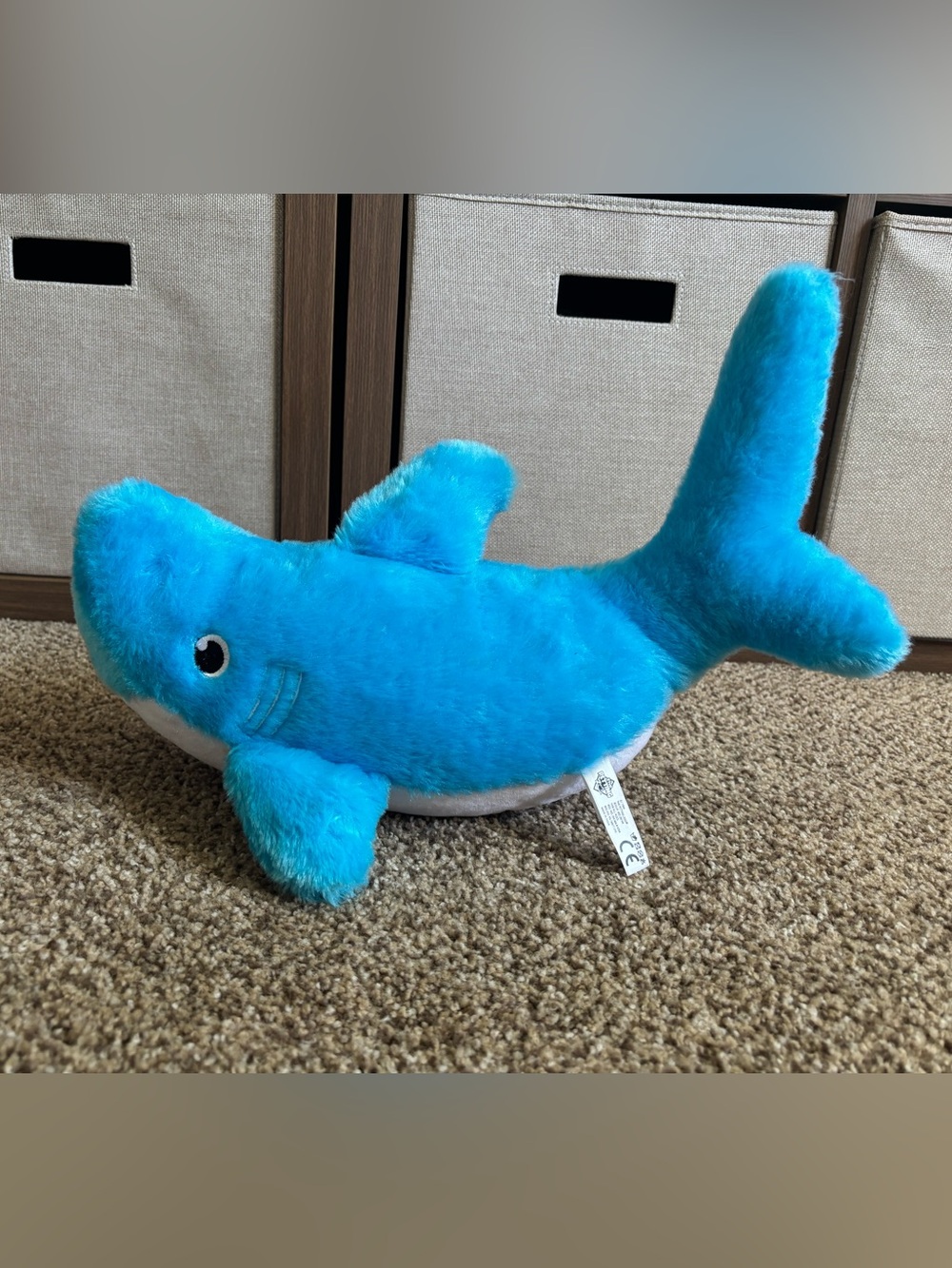 12” The Petting Zoo Blue Plush Shark Toy